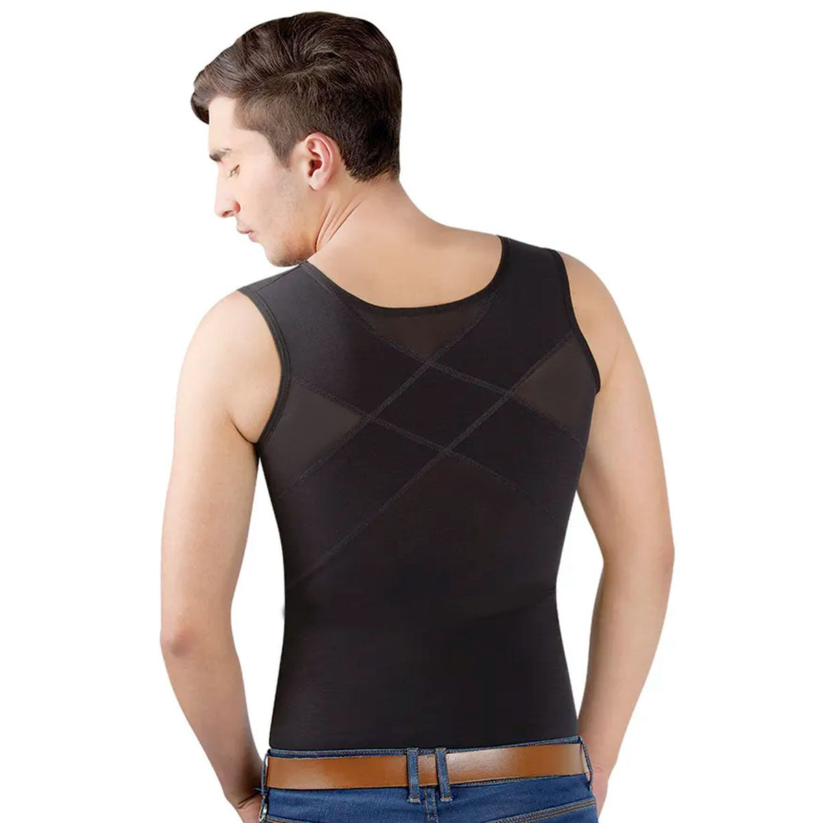 [V-101] Faja de Hombre Camiseta Doble Capa Ginecomastía