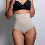 Cargar imagen en el visor de la galería, [V-025] Calzón Faja Con Encaje de Silicona y Broche Íntimo Powernet
