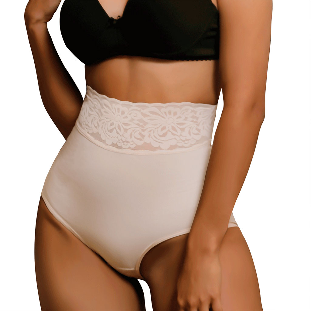 [V-024] Calzón faja con encaje silicona levanta gluteos powernet