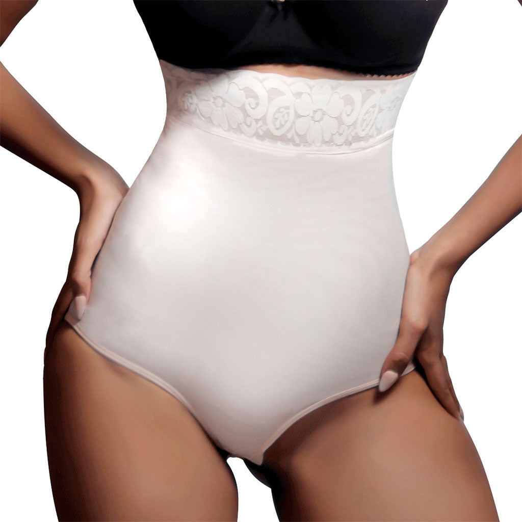 [V-025] Calzón Faja Con Encaje de Silicona y Broche Íntimo Powernet