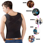 Cargar imagen en el visor de la galería, [V-101] Faja de Hombre Camiseta Doble Capa Ginecomastía
