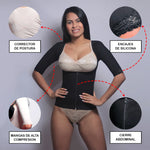 Cargar imagen en el visor de la galería, [V-046] Faja reductora con mangas corrector de postura Vicky
