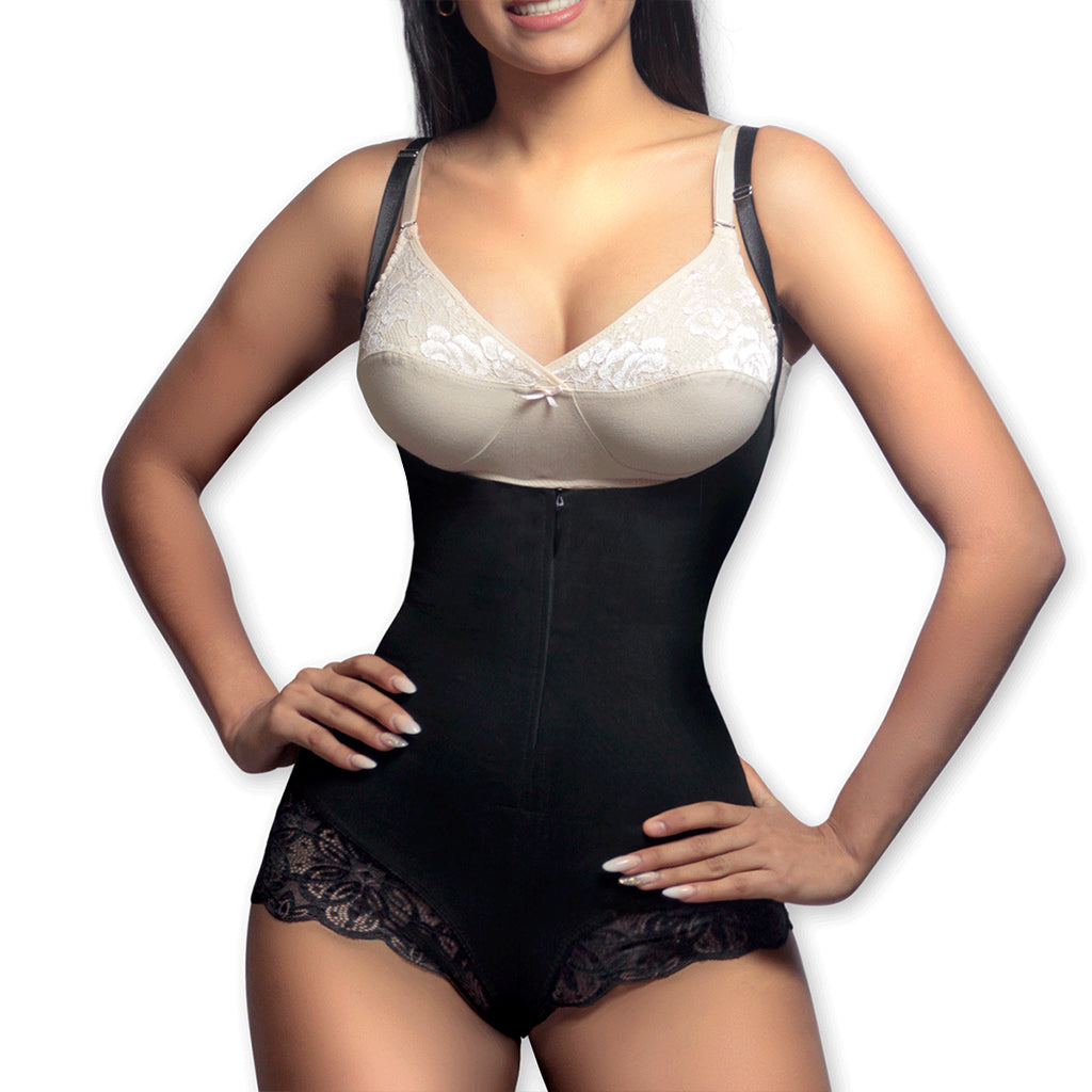 [V-070] Faja Moldeadora Reductora Body Short Encaje