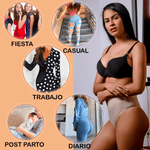 Cargar imagen en el visor de la galería, [V-009] Faja Semi Hilo Ajuste bajo de Algodón Reduce y Moldea
