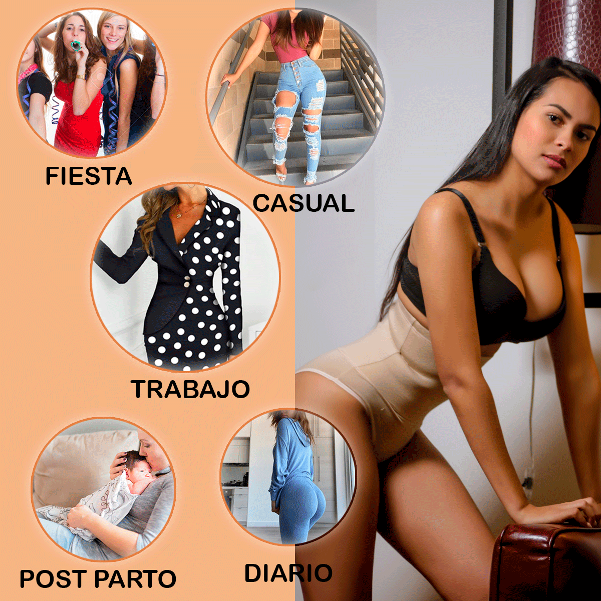 [V-010] Faja de Mujer Vicky Ajuste Alto de Algodón Reduce y Moldea