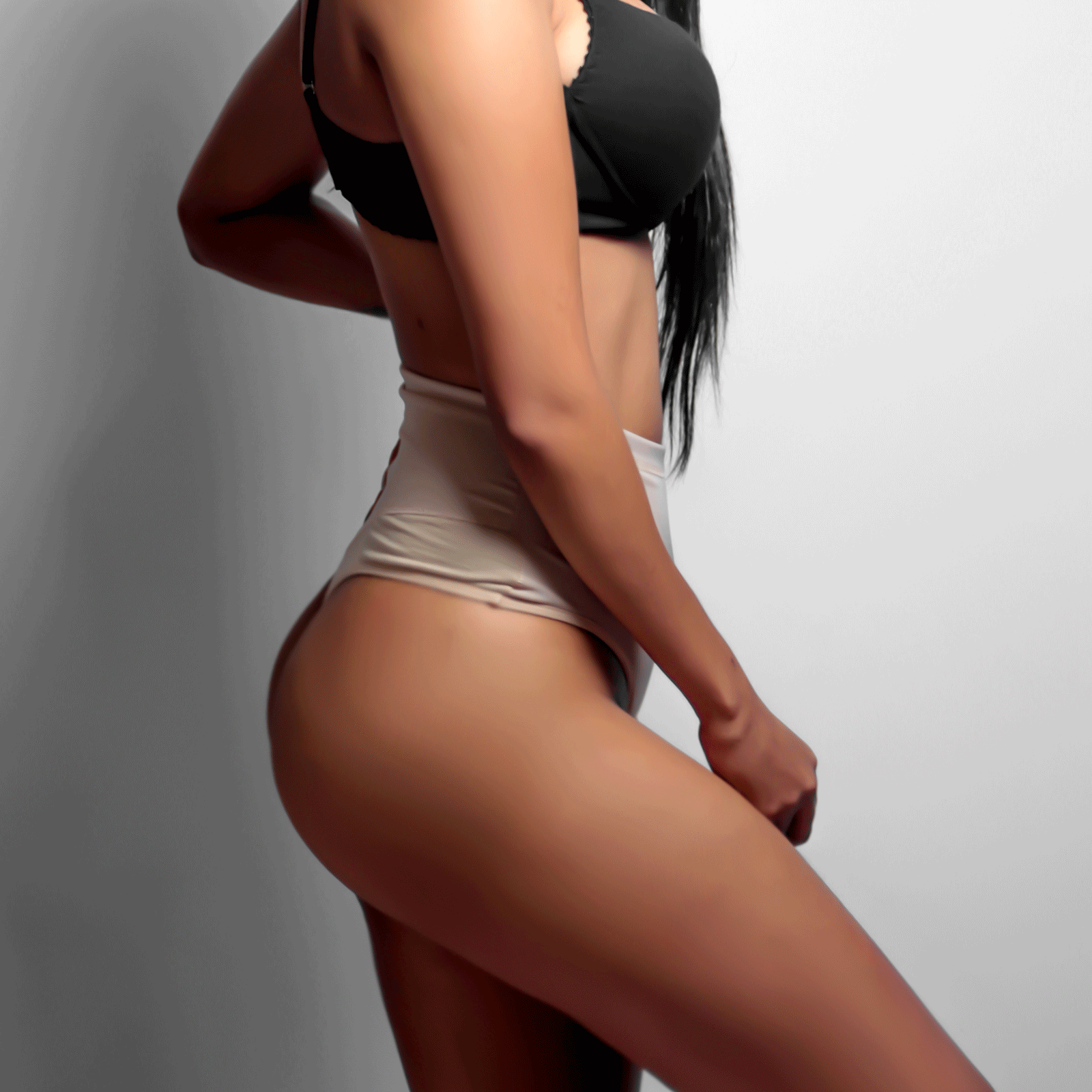 [V-023] Faja Semi Hilo Ajuste Medio Powernet y Algodón Vicky