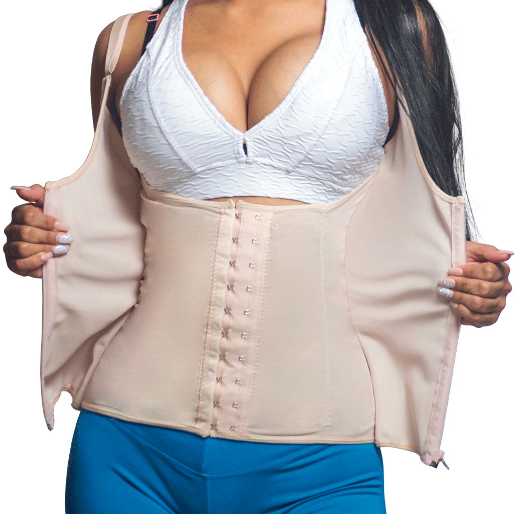 [V-048] Faja Chaleco Doble Presión de Tirantes Removibles Reloj de arena